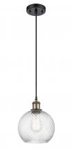 Innovations Lighting 516-1P-BAB-G1214-8 - Twisted Swirl 1 Light Mini Pendant