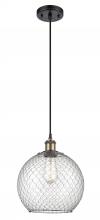 Innovations Lighting 516-1P-BAB-G122-10CSN - Large Farmhouse Chicken Wire 1 Light Mini Pendant