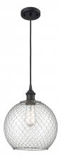 Innovations Lighting 516-1P-BK-G122-10CSN - Large Farmhouse Chicken Wire 1 Light Mini Pendant