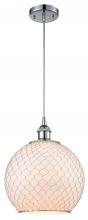 Innovations Lighting 516-1P-PC-G121-10CSN - Large Farmhouse Chicken Wire 1 Light Mini Pendant