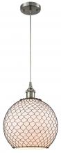 Innovations Lighting 516-1P-SN-G121-10CBK - Large Farmhouse Chicken Wire 1 Light Mini Pendant