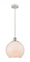 Innovations Lighting 516-1P-WPC-G121-10CSN - Large Farmhouse Chicken Wire 1 Light Mini Pendant