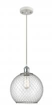 Innovations Lighting 516-1P-WPC-G122-10CBK - Large Farmhouse Chicken Wire 1 Light Mini Pendant