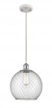 Innovations Lighting 516-1P-WPC-G122-10CSN - Large Farmhouse Chicken Wire 1 Light Mini Pendant