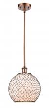 Innovations Lighting 516-1S-AC-G121-10CBK - Farmhouse Chicken Wire - 1 Light - 10 inch - Antique Copper - Mini Pendant