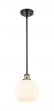 Innovations Lighting 516-1S-BAB-G1217-8WV - White Venetian - 1 Light - 8 inch - Black Antique Brass - Mini Pendant