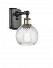  516-1W-BAB-G1214-6 - Small Twisted Swirl 1 Light Sconce