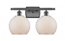 Innovations Lighting 516-2W-OB-G121-8CSN - Farmhouse Chicken Wire 2 Light Bath Vanity Light