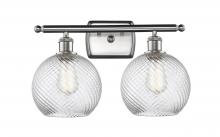 Innovations Lighting 516-2W-SN-G1214-8 - Twisted Swirl 2 Light Bath Vanity Light