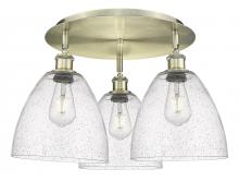  516-3C-AB-GBD-94 - Bristol - 3 Light - 21 inch - Antique Brass - Flush Mount