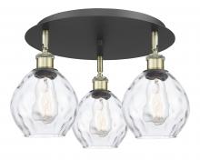 Innovations Lighting 516-3C-BAB-G362 - Waverly - 3 Light - 18 inch - Black Antique Brass - Flush Mount