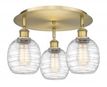 Innovations Lighting 516-3C-BB-G1013 - Belfast - 3 Light - 18 inch - Brushed Brass - Flush Mount