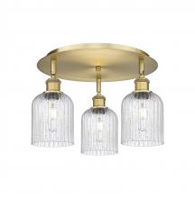  516-3C-BB-G559-5SDY - Bridal Veil - 3 Light - 17 inch - Brushed Brass - Flush Mount