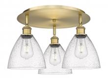  516-3C-BB-GBD-754 - Bristol - 3 Light - 19 inch - Brushed Brass - Flush Mount