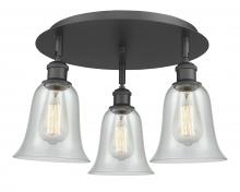 Innovations Lighting 516-3C-BK-G2812 - Hanover - 3 Light - 18 inch - Matte Black - Flush Mount