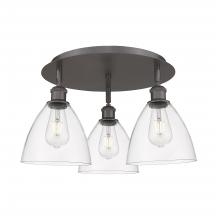  516-3C-OB-GBD-752 - Bristol - 3 Light - 19 inch - Oil Rubbed Bronze - Flush Mount