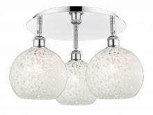 Innovations Lighting 516-3C-PC-G1216-8WM - White Mouchette - 3 Light - 20 inch - Polished Chrome - Flush Mount