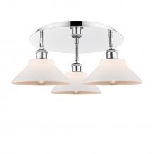 Innovations Lighting 516-3C-PC-G131 - Orwell - 3 Light - 20 inch - Polished Chrome - Flush Mount