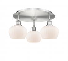 Innovations Lighting 516-3C-SN-G91 - Fenton - 3 Light - 18 inch - Satin Nickel - Flush Mount