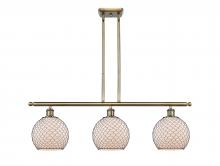 Innovations Lighting 516-3I-AB-G121-8CBK - Farmhouse Chicken Wire 3 Light Island Light