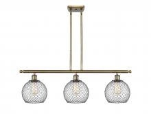 Innovations Lighting 516-3I-AB-G122-8CBK - Farmhouse Chicken Wire 3 Light Island Light