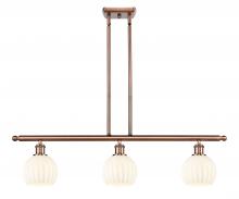 Innovations Lighting 516-3I-AC-G1217-6WV - White Venetian - 3 Light - 36 inch - Antique Copper - Stem Hung - Island Light