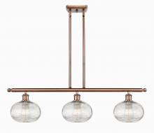 Innovations Lighting 516-3I-AC-G555-8CL - Ithaca - 3 Light - 36 inch - Antique Copper - Cord hung - Island Light