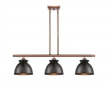  516-3I-AC-M14-BK - Adirondack - 3 Light - 36 inch - Antique Copper - Cord hung - Island Light