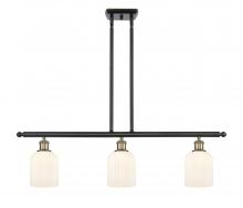  516-3I-BAB-G559-5GWH - Bridal Veil - 3 Light - 36 inch - Black Antique Brass - Cord hung - Island Light