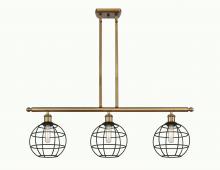 Innovations Lighting 516-3I-BB-CE-8-BK - Lake Placid - 3 Light - 36 inch - Brushed Brass - Stem Hung - Island Light