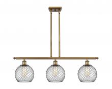 Innovations Lighting 516-3I-BB-G122-8CBK - Farmhouse Chicken Wire 3 Light Island Light