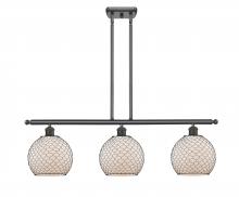 Innovations Lighting 516-3I-OB-G121-8CBK - Farmhouse Chicken Wire 3 Light Island Light