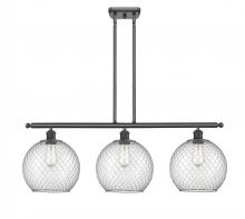 Innovations Lighting 516-3I-OB-G122-10CSN - Large Farmhouse Chicken Wire 3 Light Island Light