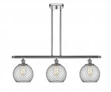 Innovations Lighting 516-3I-PC-G122-8CBK - Farmhouse Chicken Wire 3 Light Island Light