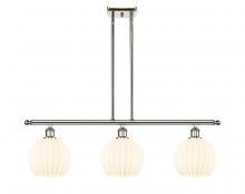 Innovations Lighting 516-3I-PN-G1217-8WV - White Venetian - 3 Light - 36 inch - Polished Nickel - Stem Hung - Island Light