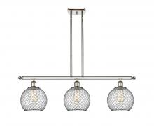 Innovations Lighting 516-3I-PN-G122-8CBK - Farmhouse Chicken Wire 3 Light Island Light