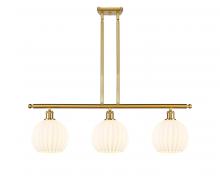 Innovations Lighting 516-3I-SG-G1217-8WV - White Venetian - 3 Light - 36 inch - Satin Gold - Stem Hung - Island Light