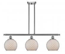 Innovations Lighting 516-3I-SN-G121-8CBK - Farmhouse Chicken Wire 3 Light Island Light