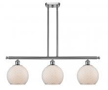 Innovations Lighting 516-3I-SN-G121-8CSN - Farmhouse Chicken Wire 3 Light Island Light