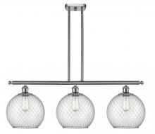 Innovations Lighting 516-3I-SN-G122-10CSN - Large Farmhouse Chicken Wire 3 Light Island Light