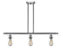 Innovations Lighting 516-3I-SN - Bare Bulb 3 Light Island Light