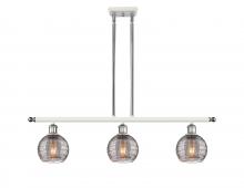 Innovations Lighting 516-3I-WPC-G1213-6SM - Athens Deco Swirl - 3 Light - 36 inch - White Polished Chrome - Cord hung - Island Light