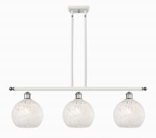 Innovations Lighting 516-3I-WPC-G1216-8WM - White Mouchette - 3 Light - 36 inch - White Polished Chrome - Stem Hung - Island Light