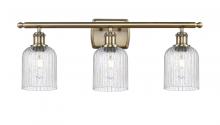  516-3W-AB-G559-5SDY - Bridal Veil - 3 Light - 25 inch - Antique Brass - Bath Vanity Light