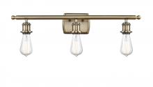 Innovations Lighting 516-3W-AB - Bare Bulb 3 Light Bath Vanity Light