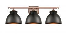 Innovations Lighting 516-3W-AC-M14-BK - Adirondack - 3 Light - 28 inch - Antique Copper - Bath Vanity Light