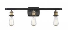 Innovations Lighting 516-3W-BAB - Bare Bulb 3 Light Bath Vanity Light