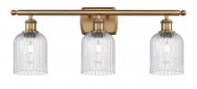  516-3W-BB-G559-5SDY - Bridal Veil - 3 Light - 25 inch - Brushed Brass - Bath Vanity Light