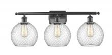 Innovations Lighting 516-3W-BK-G122-8CBK - Farmhouse Chicken Wire 3 Light Bath Vanity Light