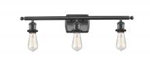 Innovations Lighting 516-3W-BK - Bare Bulb 3 Light Bath Vanity Light